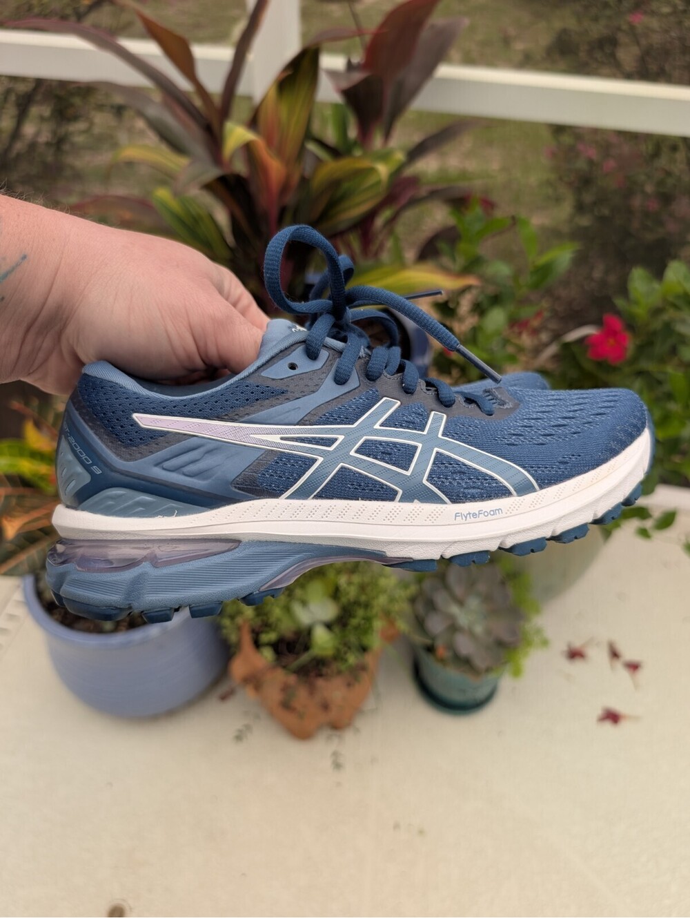 ASICS GT-2000 9 Women's Running Shoes Size 6 Narrow 1012A863 Mako Blue/ Gray